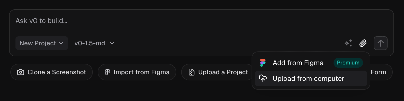 File option under attachment icon
